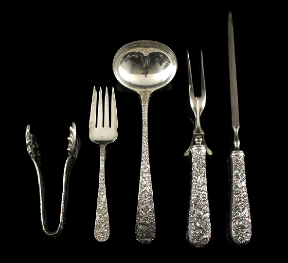 Six Kirk "Repousse" Sterling Silver