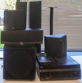 SIX KLIPSCH SPEAKERS AND SONY