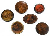 SIX LACQUERED BOXES WITH TRANS