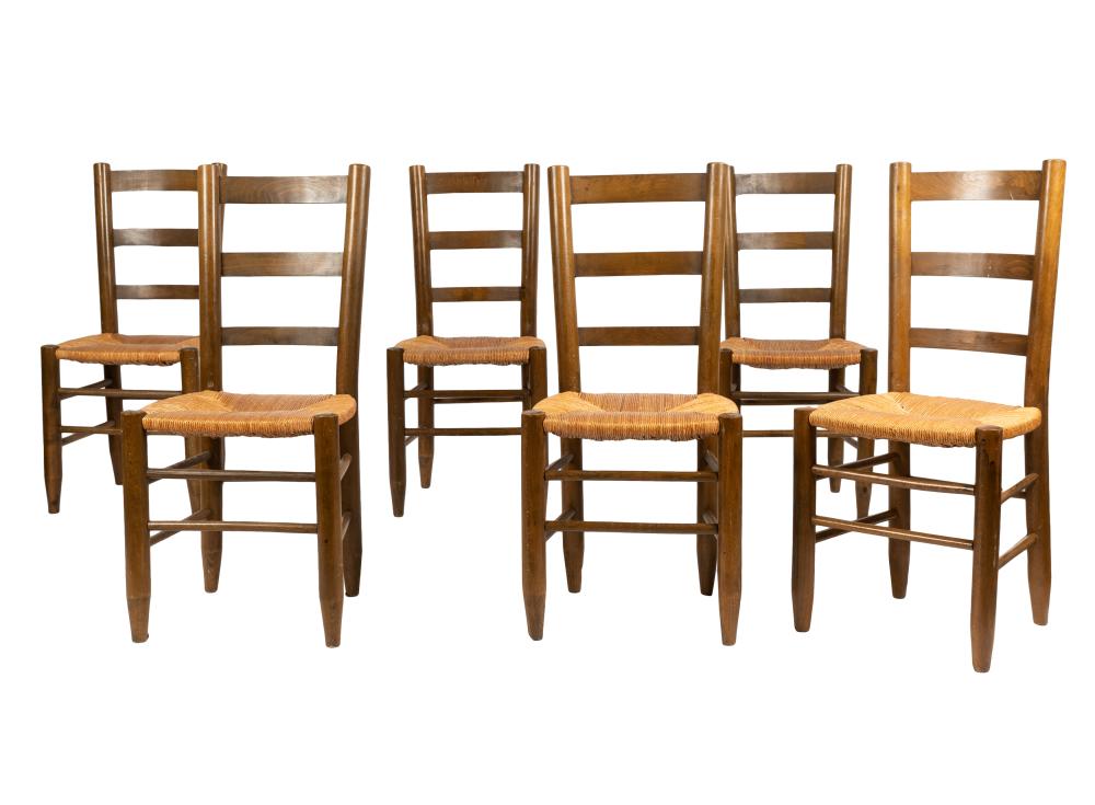 SIX LADDERBACK SIDE CHAIRSin the