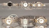 Six ladies' stainless steel wr
