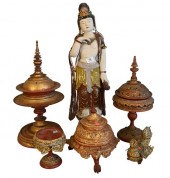 SIX LATE 19TH CENTURY WOODEN A