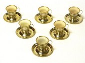 Six Lenox porcelain demi-tasse