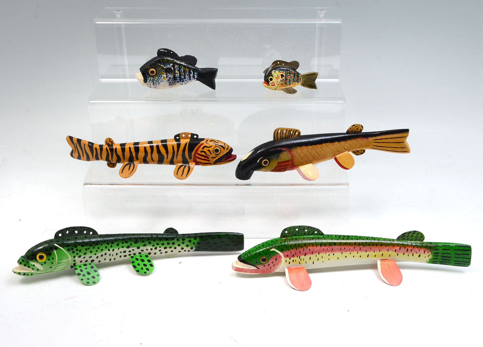 SIX LEONARD NELSON HAND-CARVED
