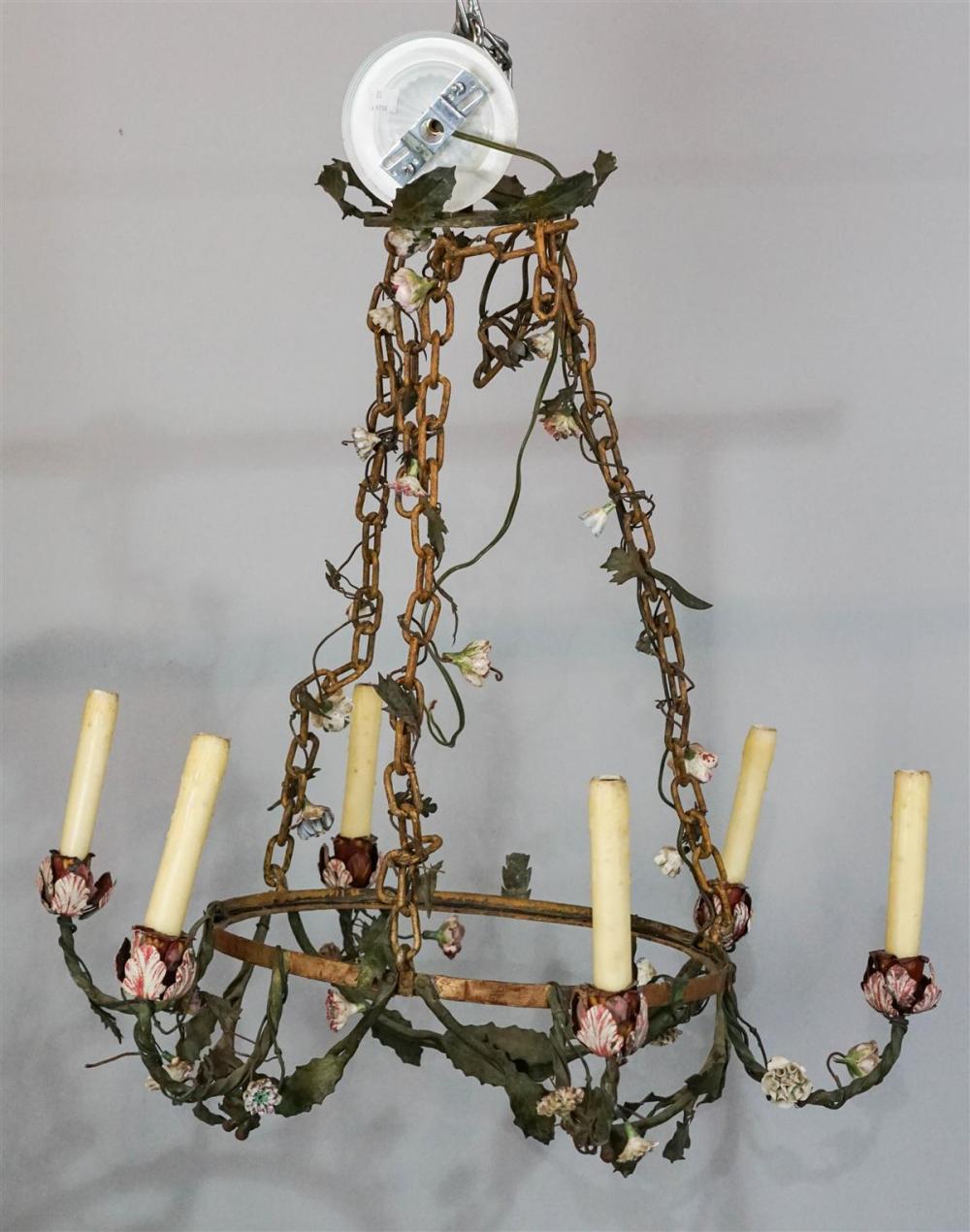 SIX-LIGHT METAL PAINTED FLOWER