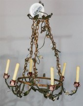 SIX-LIGHT METAL PAINTED FLOWER