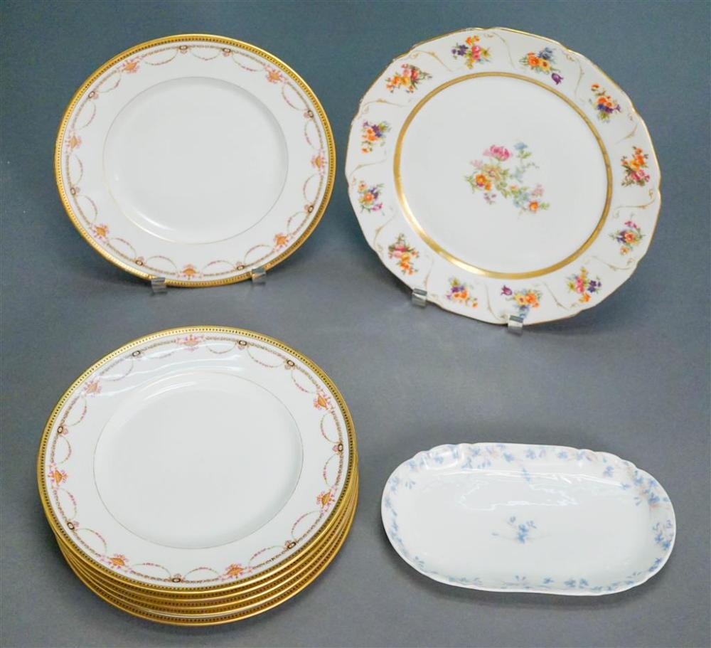 SIX LIMOGES PLATES BY L. BERNAR,