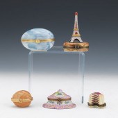 SIX LIMOGES PORCELAIN MINIATUR