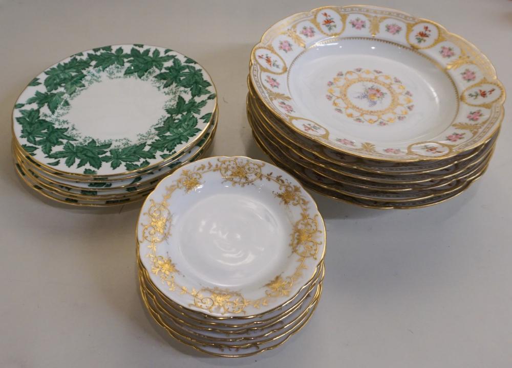SIX LIMOGES RIMMED SOUPS, SIX