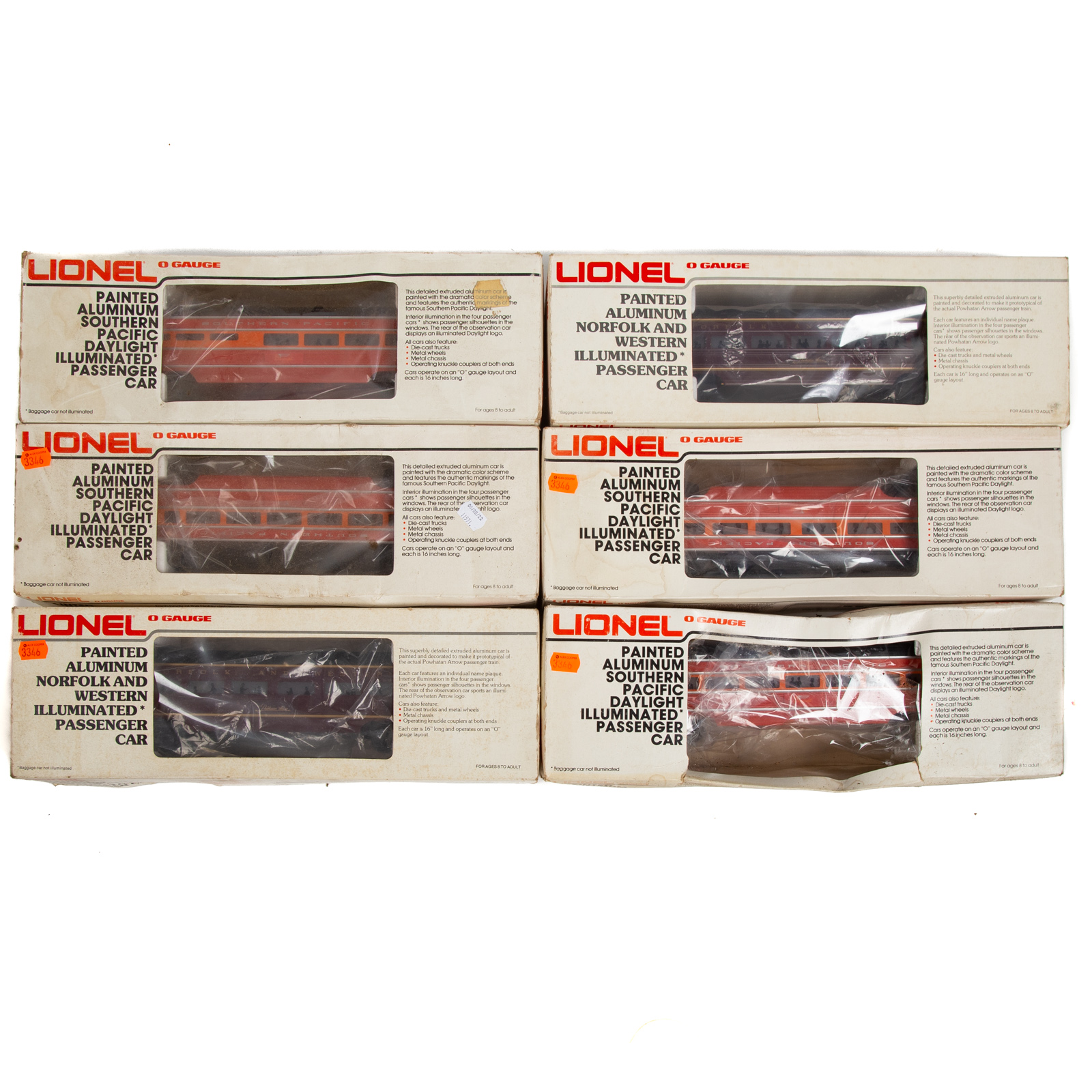 SIX LIONEL "0" GAUGE PASSENGER CARS