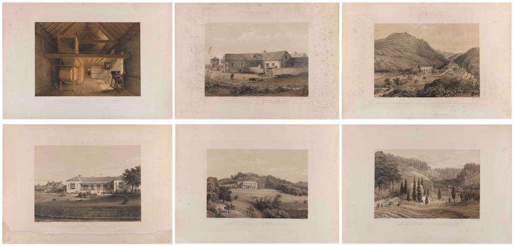 SIX LITHOGRAPHS PERTAINING TO