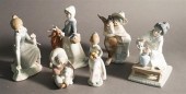 SIX LLADRO FIGURAL GROUPS, HEI