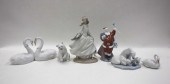 SIX LLADRO PORCELAIN FIGURINES