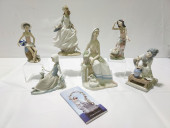 SIX LLADRO PORCELAIN FIGURINES