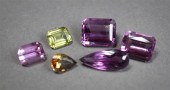 SIX LOOSE STONES, INCLUDING TH