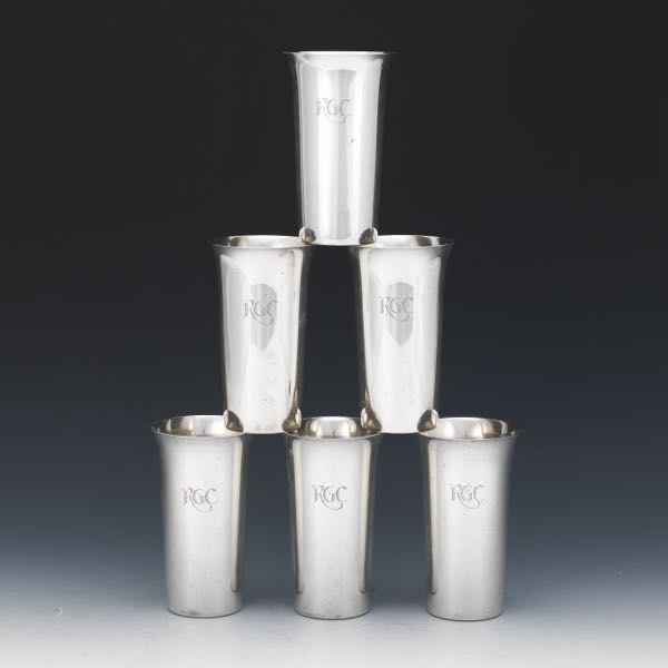SIX MANCHESTER STERLING SILVER TALL