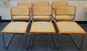 SIX MARCEL BREUER STYLE CANE A