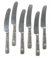 SIX MARQUAND COIN SILVER KNIVE