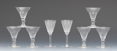 Six Matching Cordial Glasses and