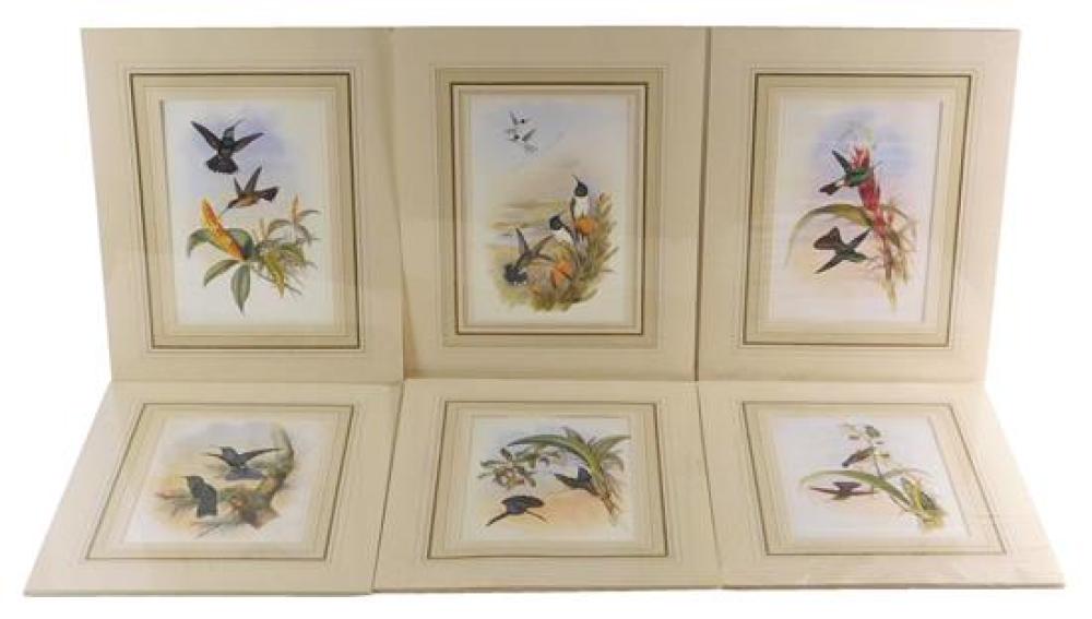 SIX MATTED REPRODUCTION PRINTS OF