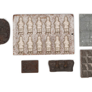 Six Metal Candy and Butter Molds