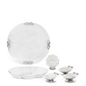 SIX MEXICAN SILVER MODERNIST T
