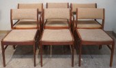 SIX MID-CENTURY MODERN TEAK DI