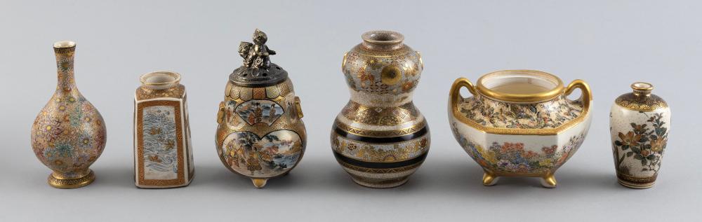 SIX MINIATURE JAPANESE SATSUMA
