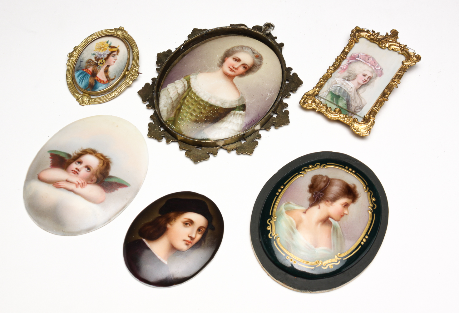 SIX MINIATURE PORTRAITS.