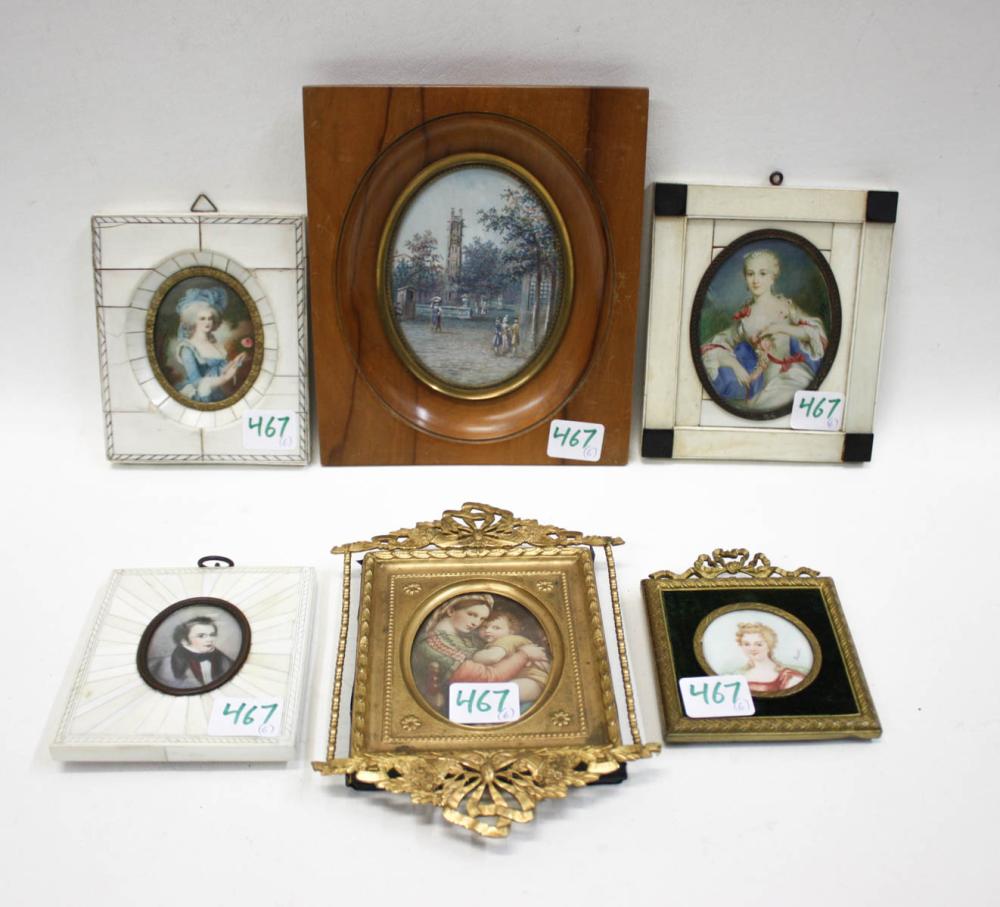 SIX MINIATURE PORTRAITSSIX