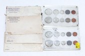 SIX MINT SETS THREE WITH SILVE