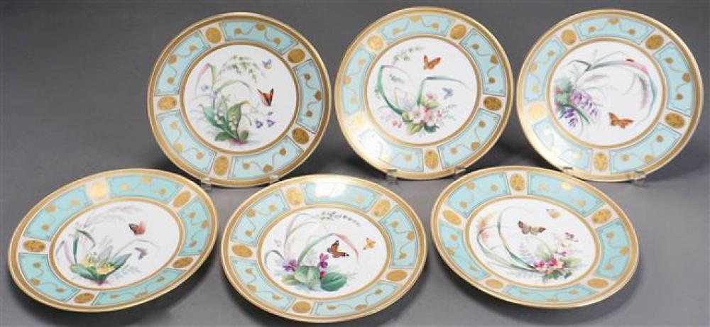 SIX MINTONS PORCELAIN BOTANICAL AND