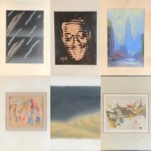 Six modern prints and artworks