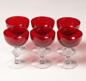 Six Morgantown ball stem red g