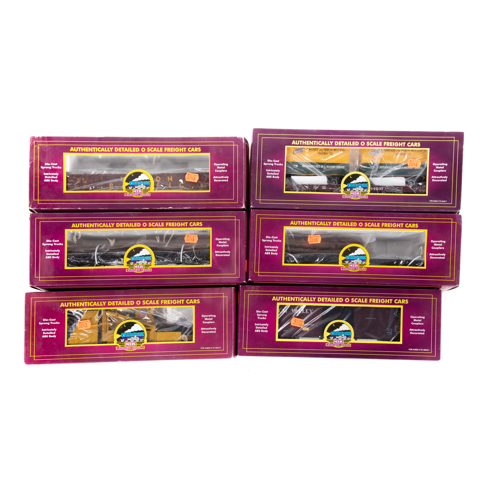 SIX M.T.H. FREIGHT CARS Including
