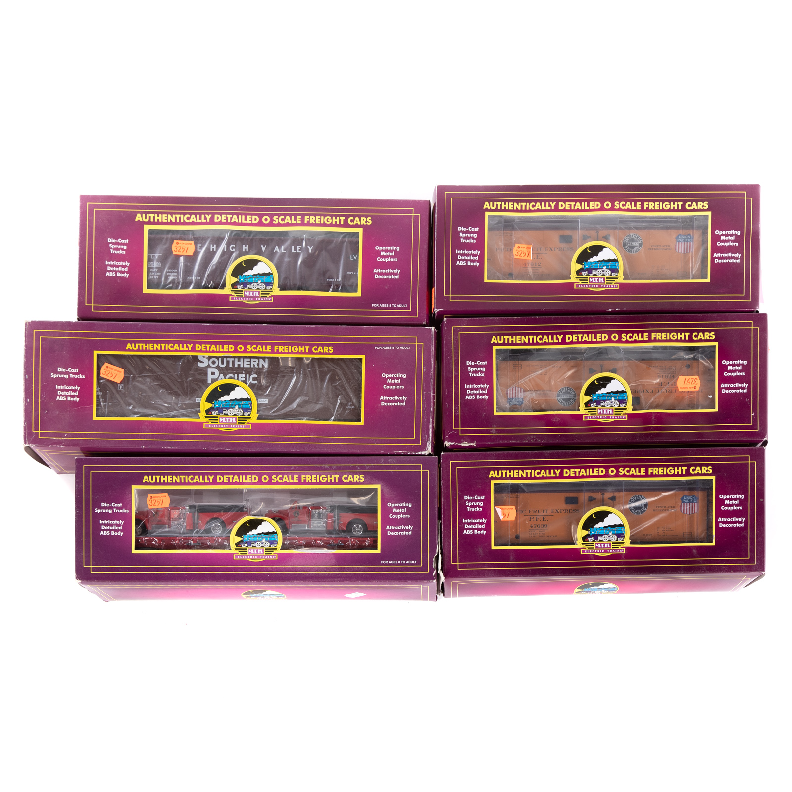 SIX M.T.H. FREIGHT CARS Including
