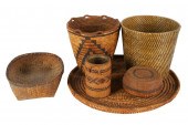 SIX NATIVE AMERICAN BASKETSthe