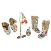 SIX NATIVE AMERICAN BEADWORK O