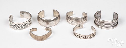 SIX NATIVE AMERICAN INDIAN CUFF