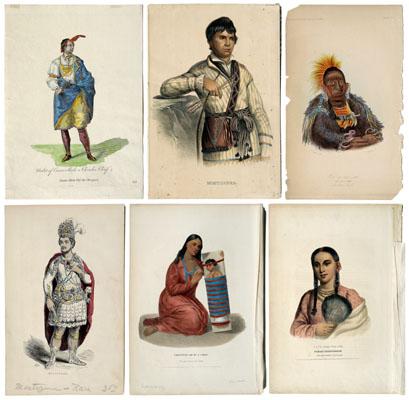 Six Native American lithographs: