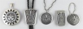 SIX NATIVE AMERICAN SILVER OVE