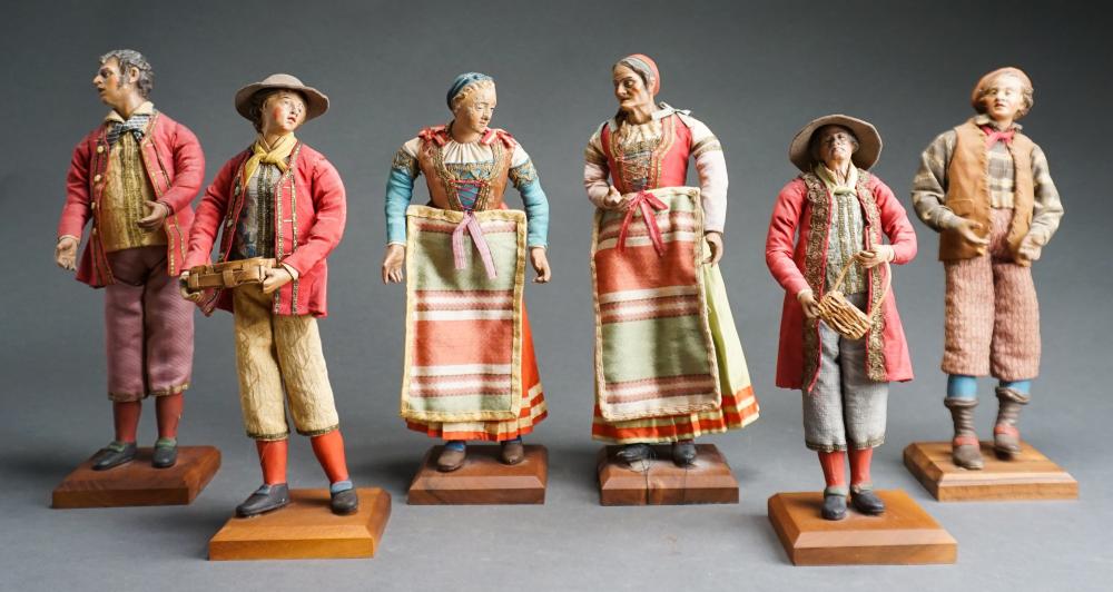 SIX NEAPOLITAN CRECHE FIGURES H
