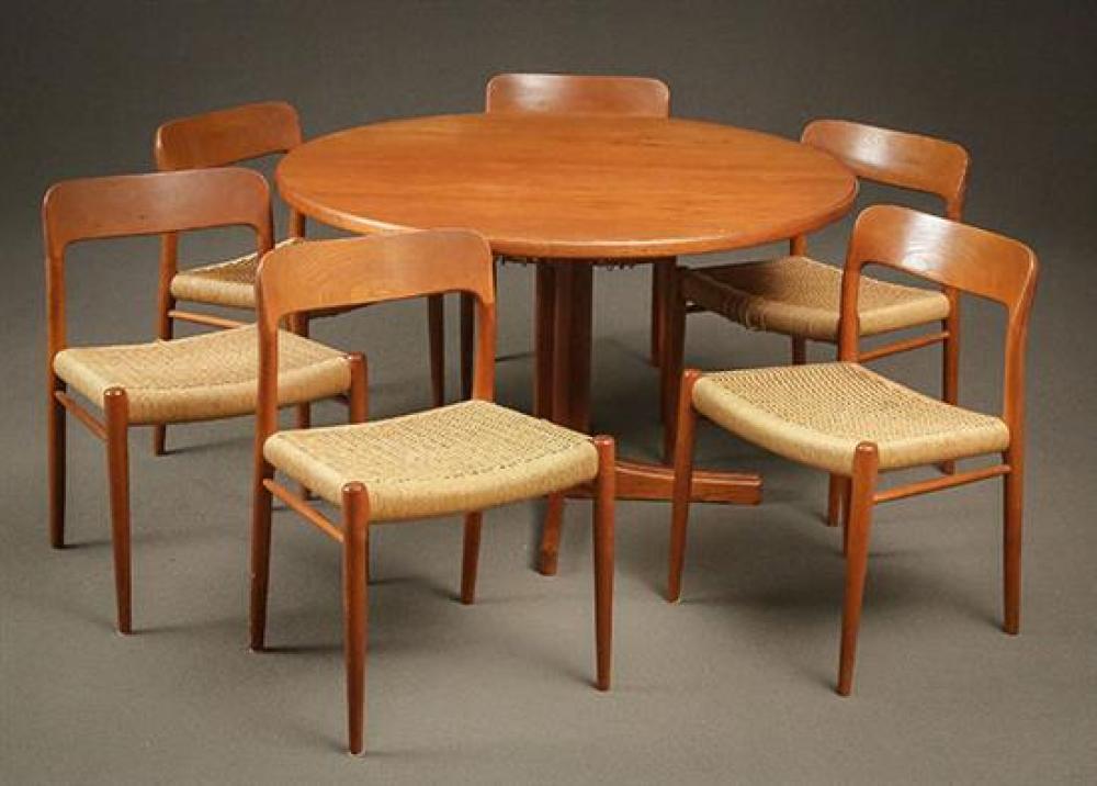 SIX NIELS OTTO MøLLER TEAK AND ROPE