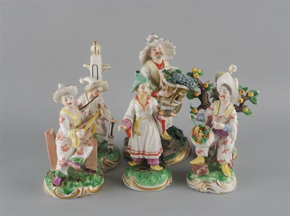 SIX NYMPHENBURG PORCELAIN