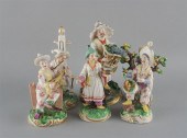 SIX NYMPHENBURG PORCELAIN CHIN