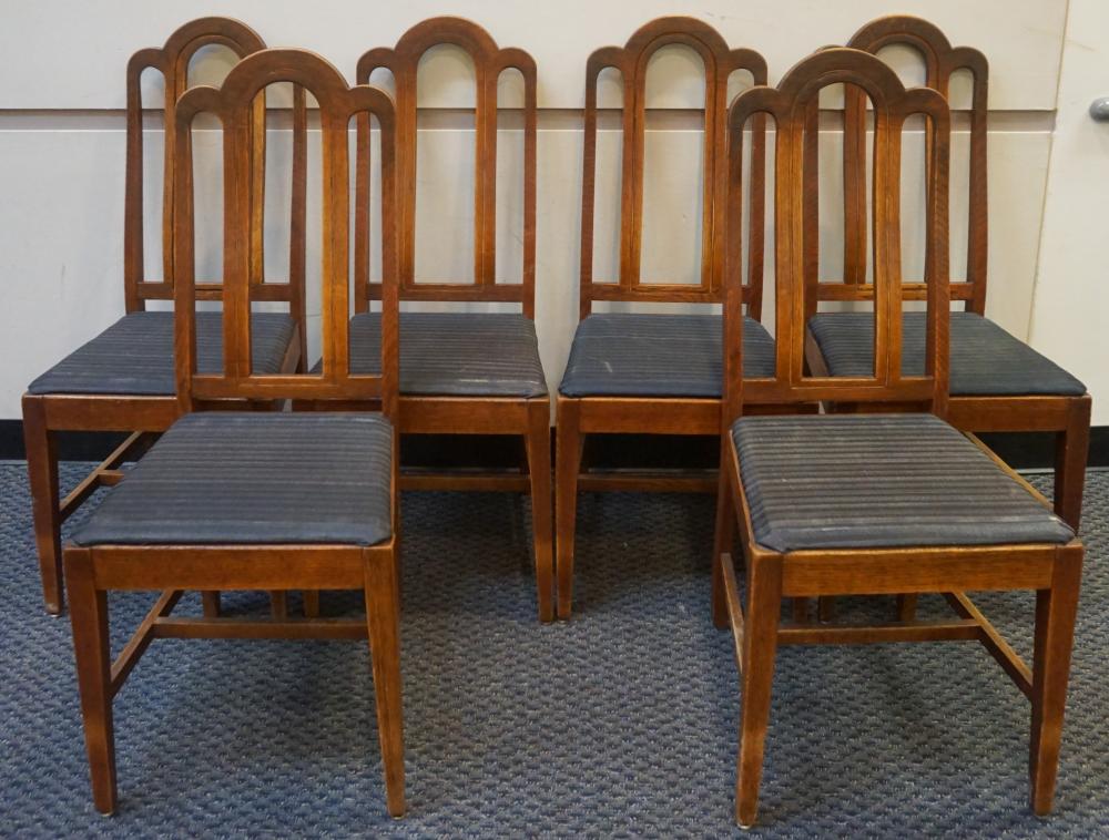 SIX OAK SIDE CHAIRSSix Oak Side