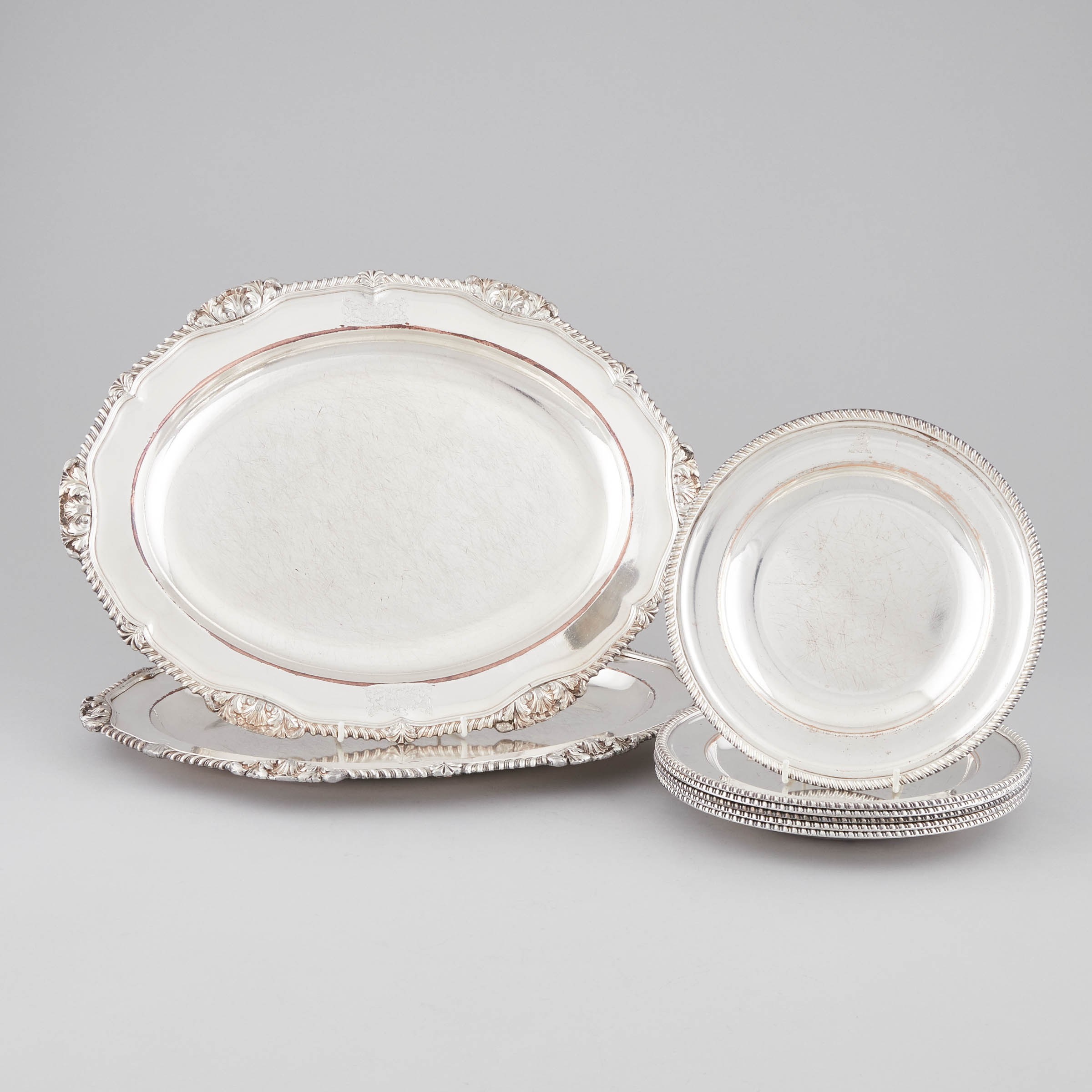 Six Old Sheffield Plate Dishes