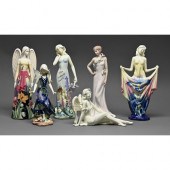 Six Old Tupton Ware figures of