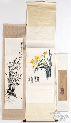 SIX ORIENTAL WATERCOLORS AND