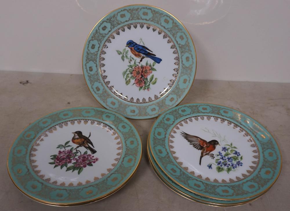 SIX ORNITHOLOGICAL DECORATED